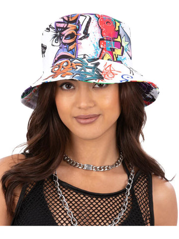 90s Graffiti Bucket Hat - Unisex